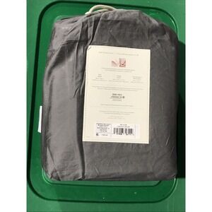 Casaluna Full Size 500 Thread Count Washed Supima Sateen Sheet Set - Dark Gray